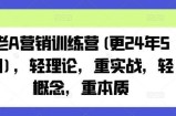 老A营销训练营(更24年11月)，轻理论，重实战，轻概念，重本质